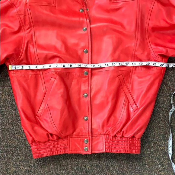 Vintage John Michael Red Leather Jacket - Picture 3 of 5